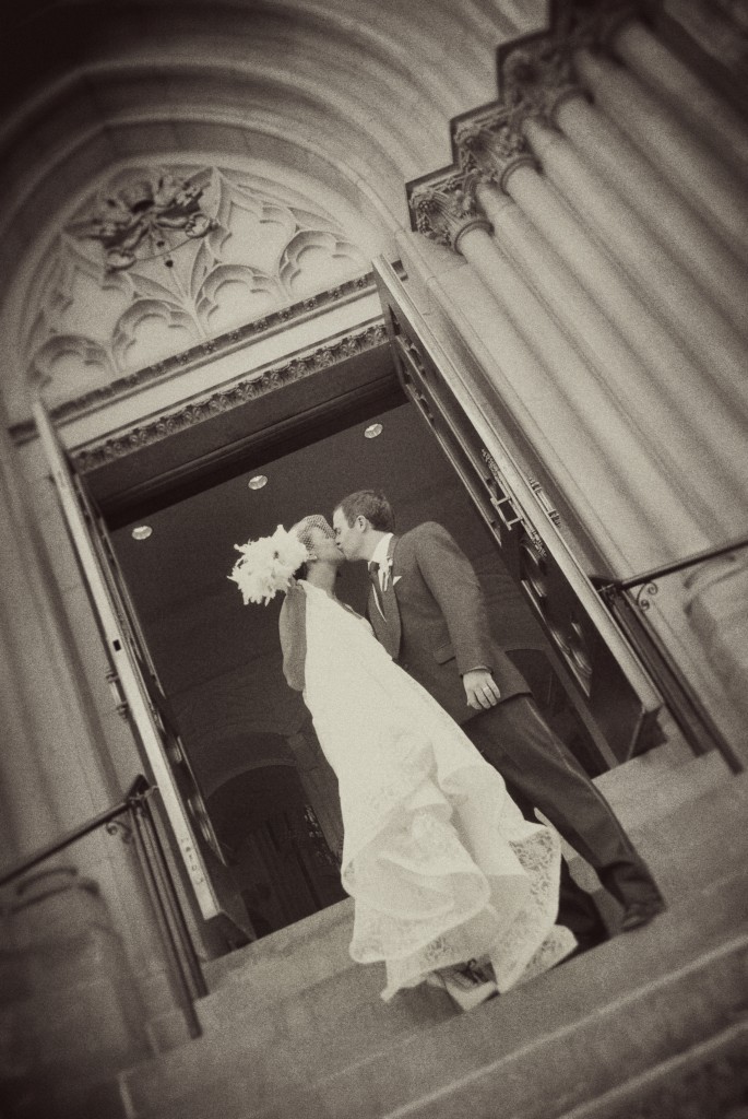 kiss in the doorway