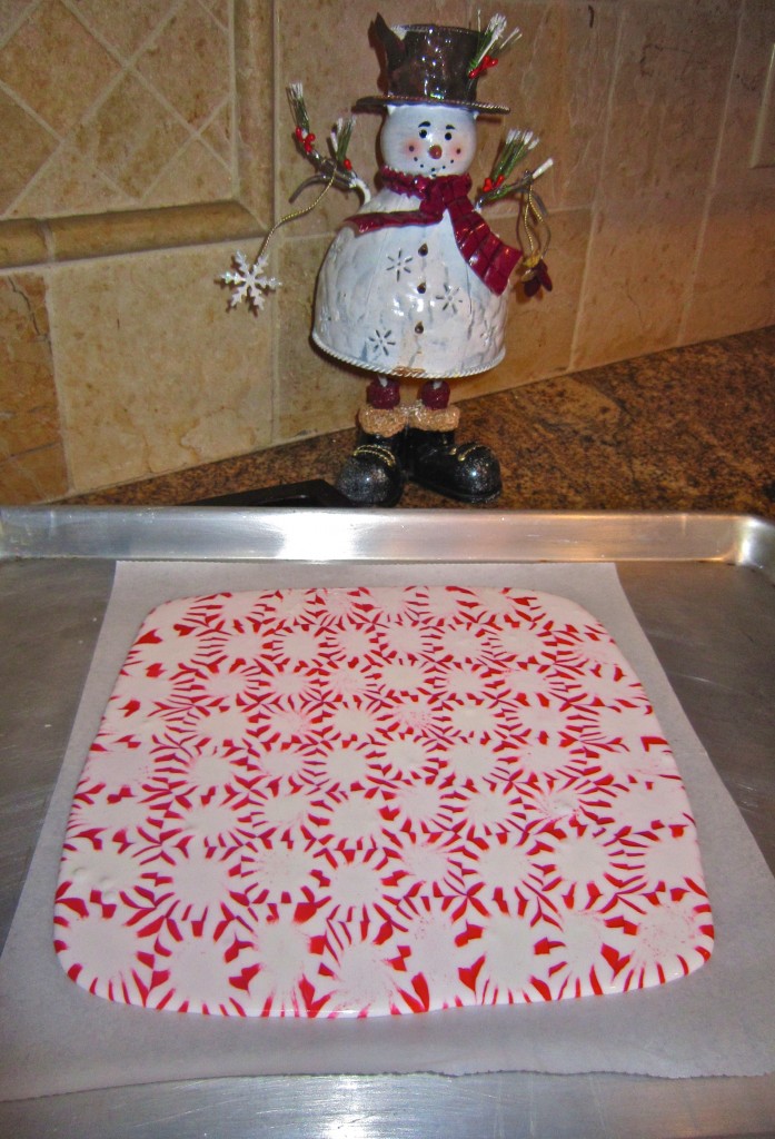 melted peppermint serving tray