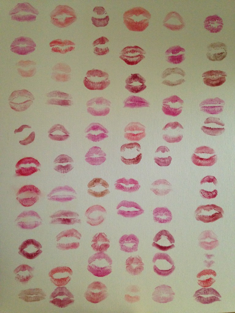 lipstick artwork and shower activity
