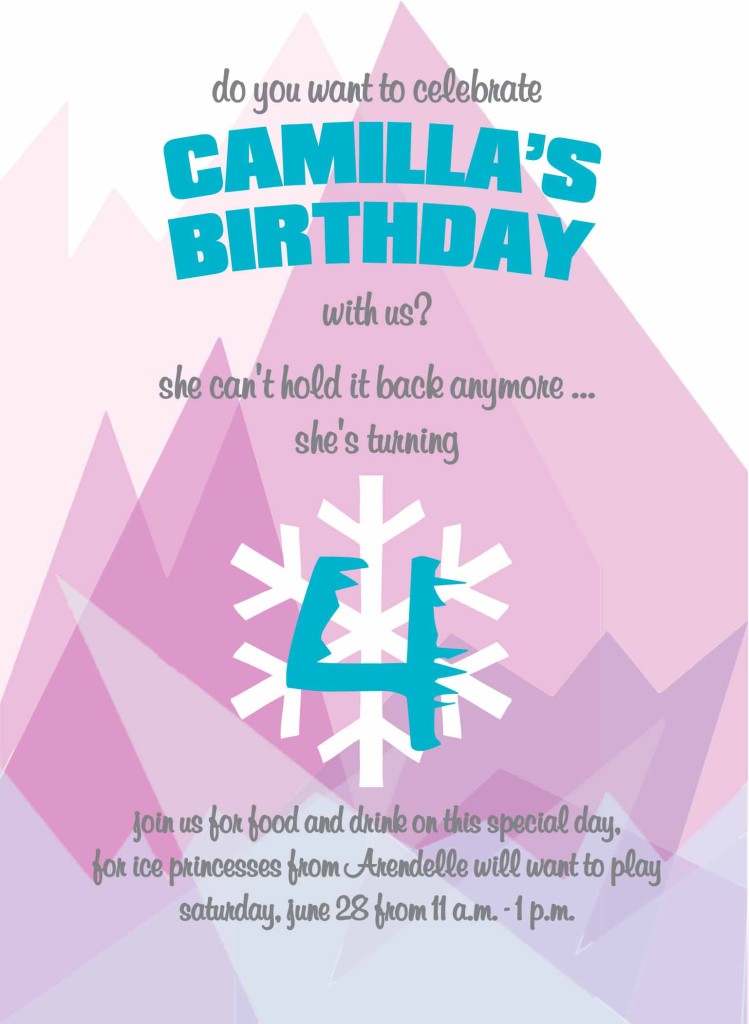 frozen birthday party invitation