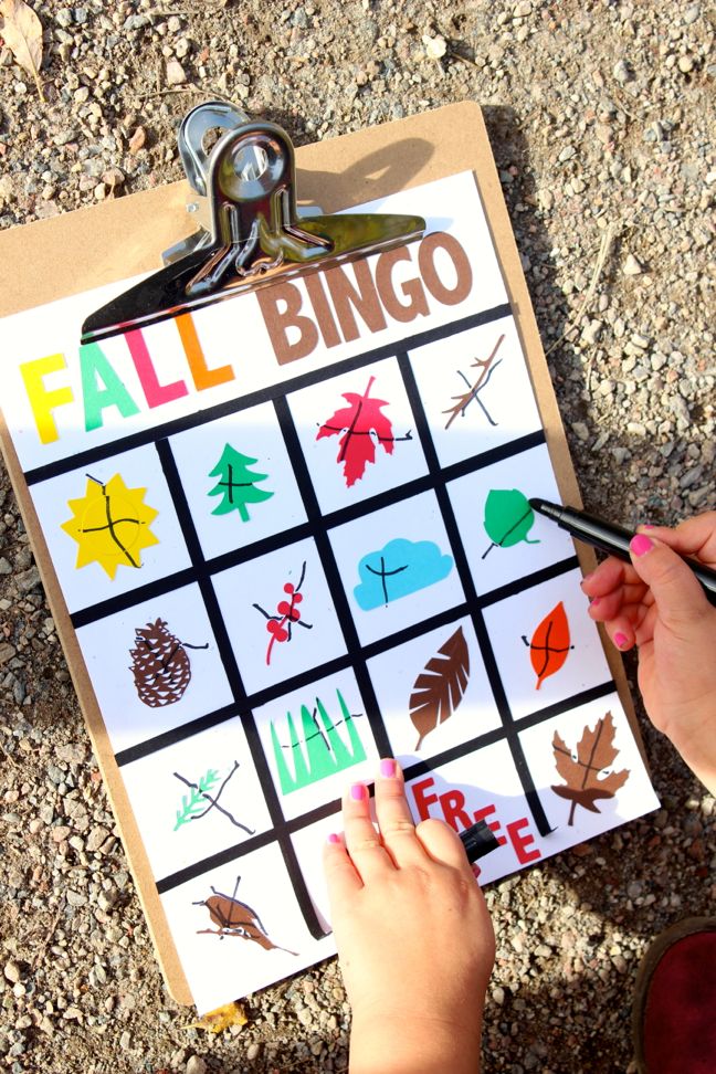 fall bingo card