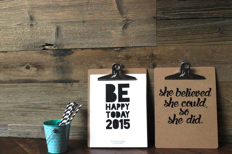 diy clipboard and calendar gift