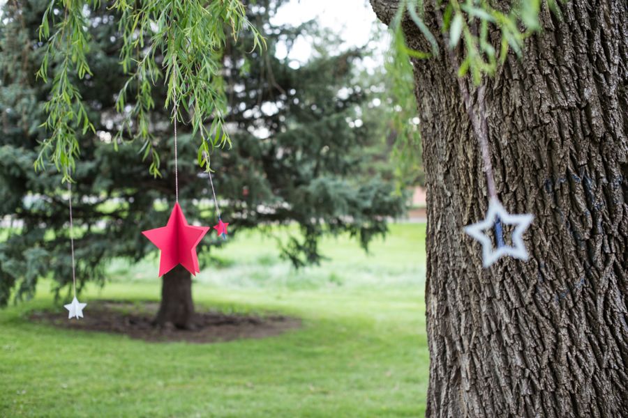 july-4th-red-white-blue-kid-family-picnic-astrobrights-paper-hanging-stars-diy