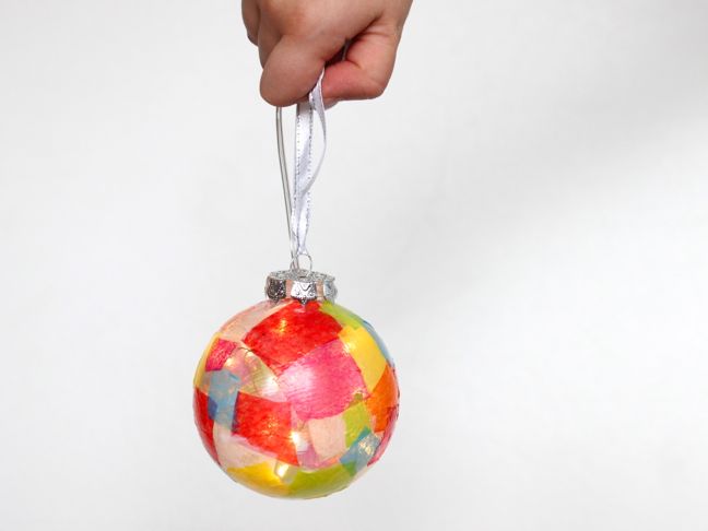 DIY stained glass ornament-colorful-christmas-diy-art-project-for-kids