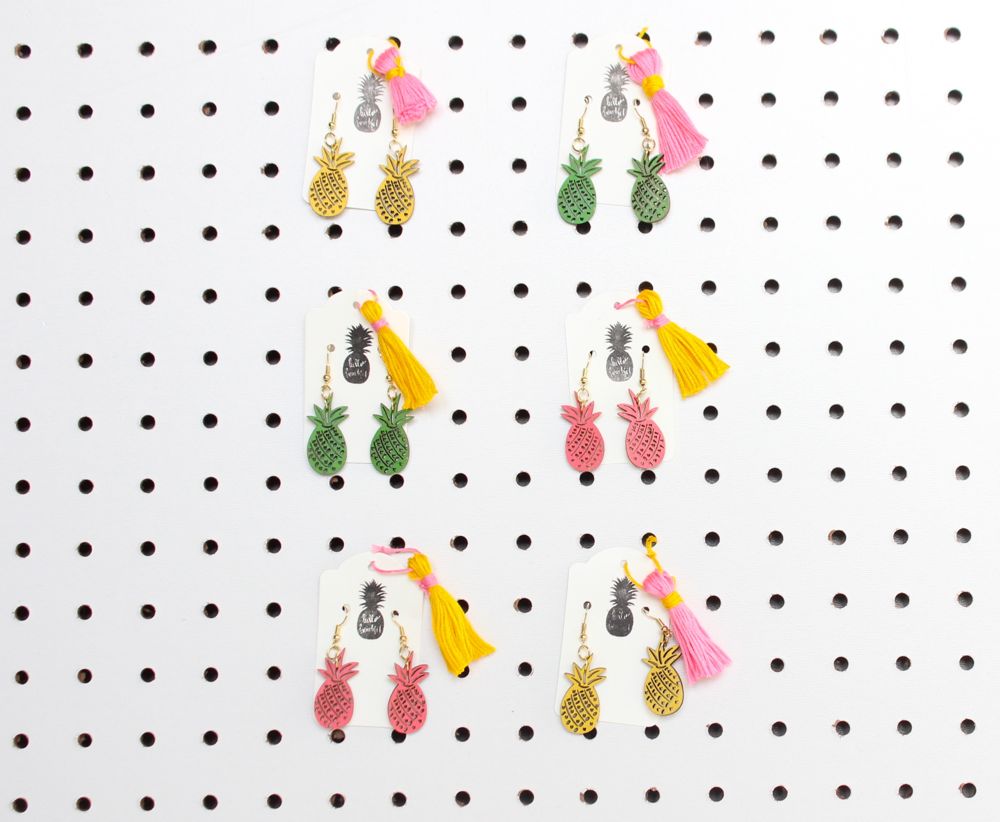 diy-pineapple-earrings-pink-yellow-tassels