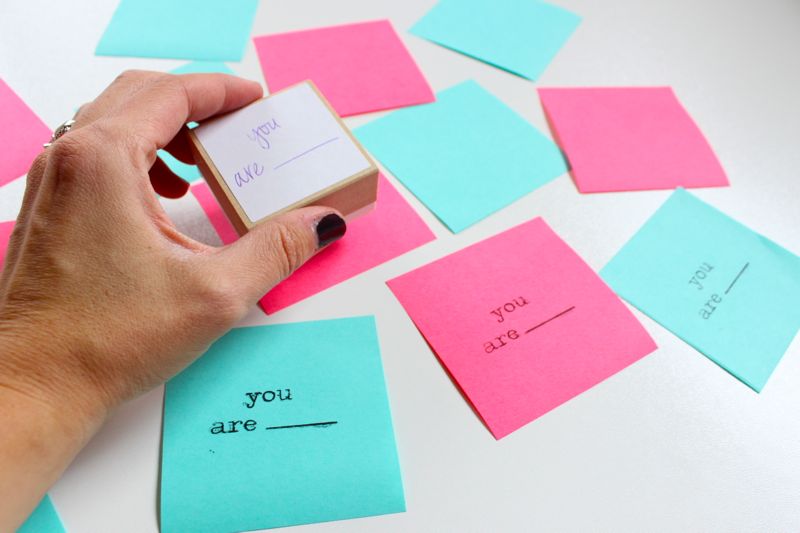post-it-stamps-with-silhouette-mint-machine-pink-teal-notes