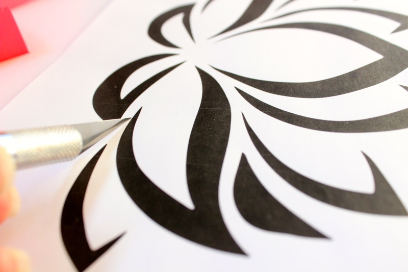 black-printed-lotus-flower