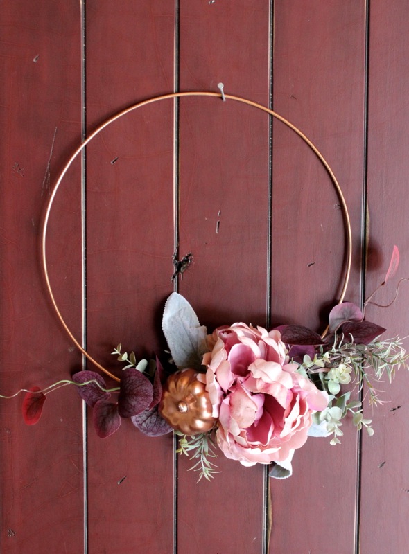 diy-modern-fall-wreath-with-copper-ring-and-peony