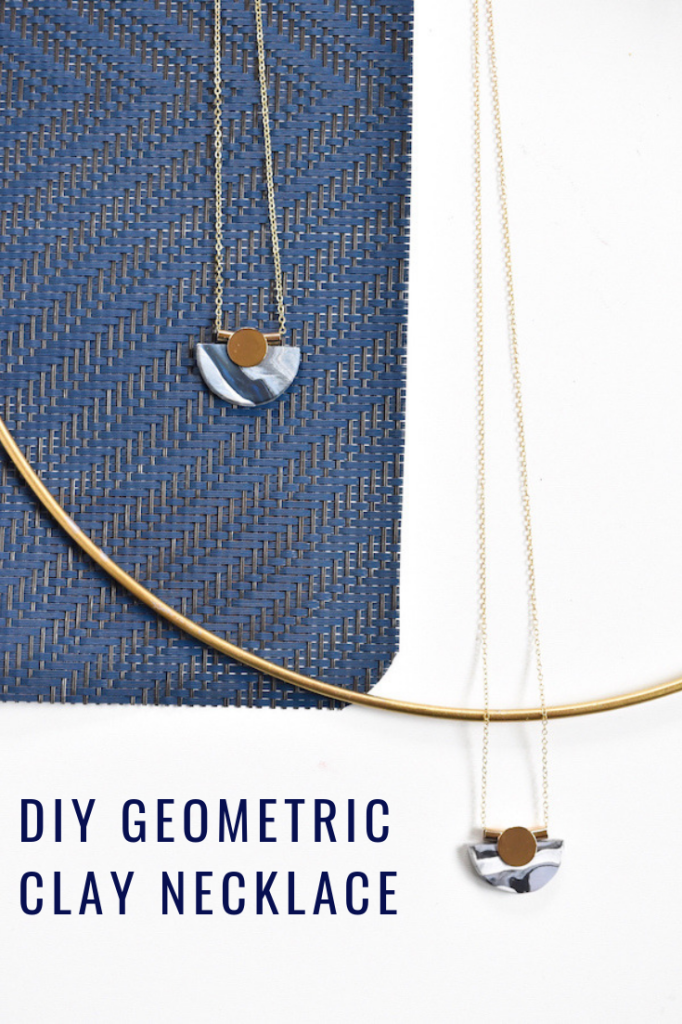 DIY marbled clay jewelry