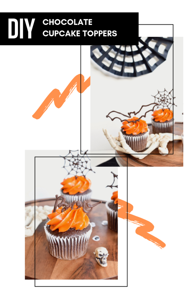 chocolate cupcake toppers - halloween dessert