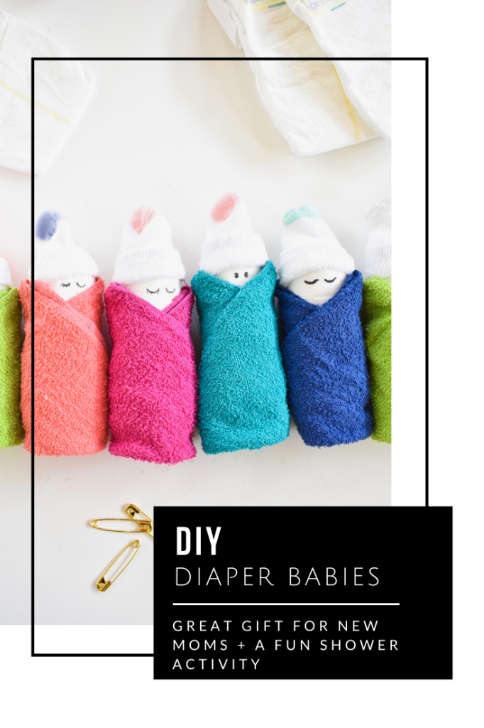 DIY diaper babies for baby shower idea