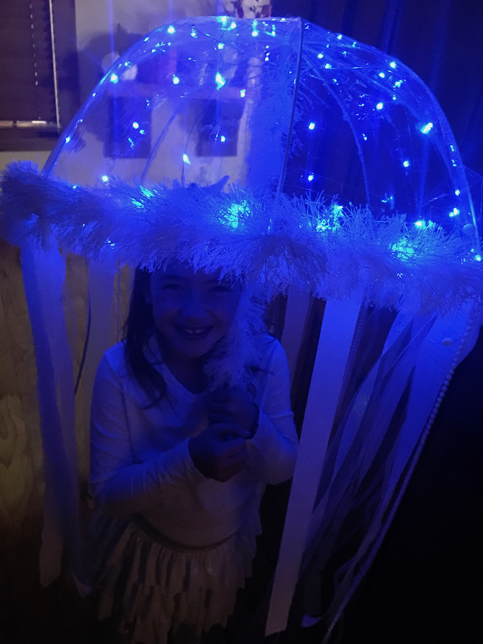 DIY jellyfish costume