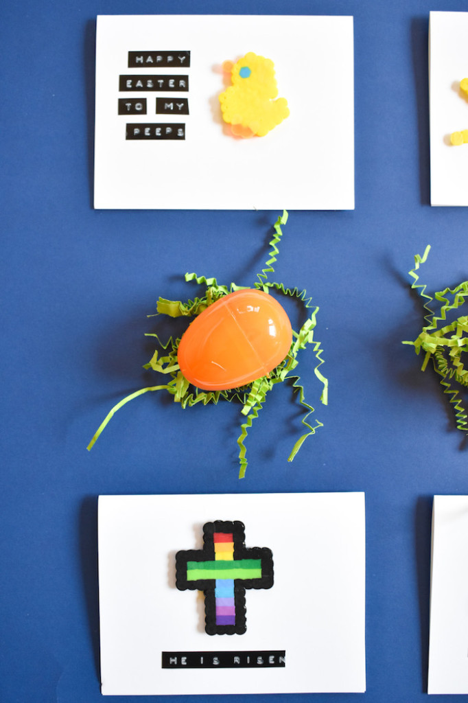 DIY perler bead art for easter-happy snail mail for kids