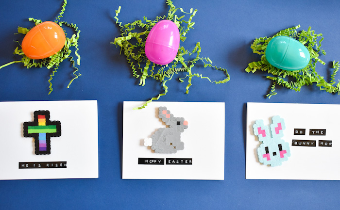 DIY perler bead art for easter-happy snail mail for kids