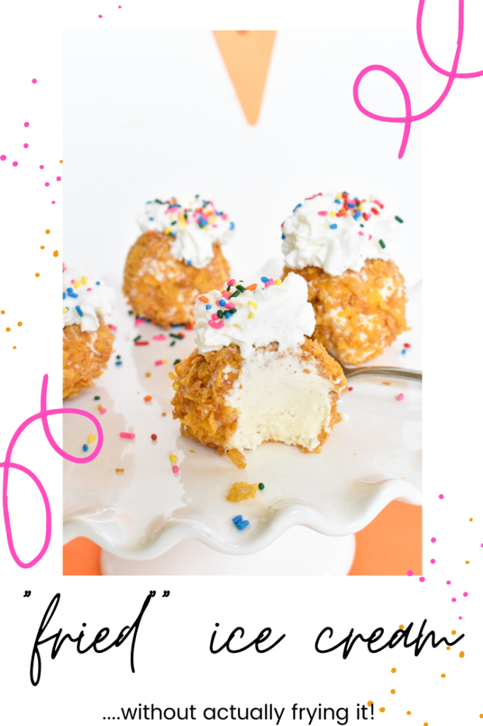 fried ice cream with sprinkles