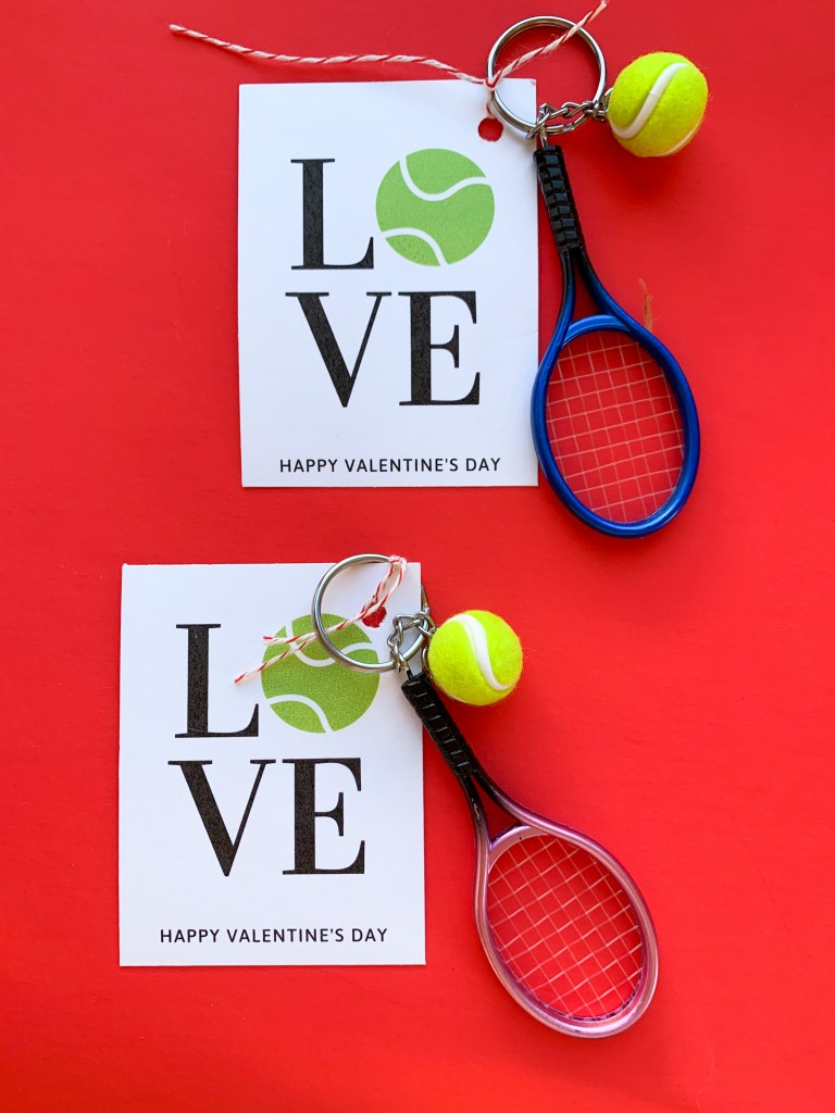 tennis LOVE keychain for valentines day