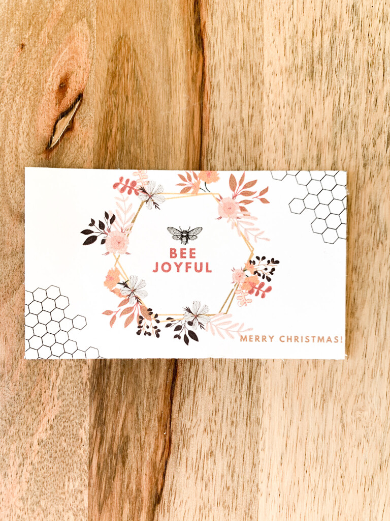 bee joyful free labels - holiday gift idea